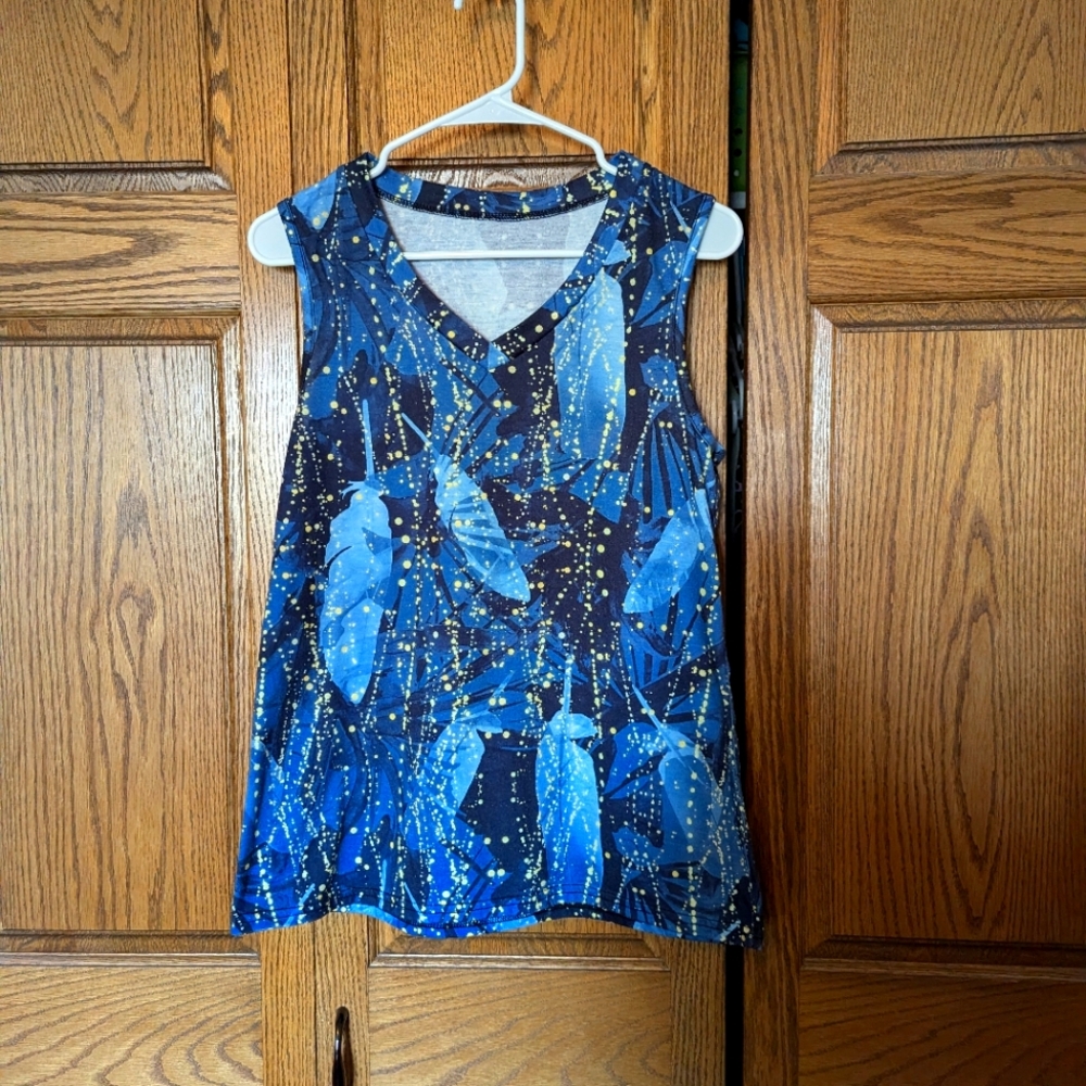 Feather Print tank top